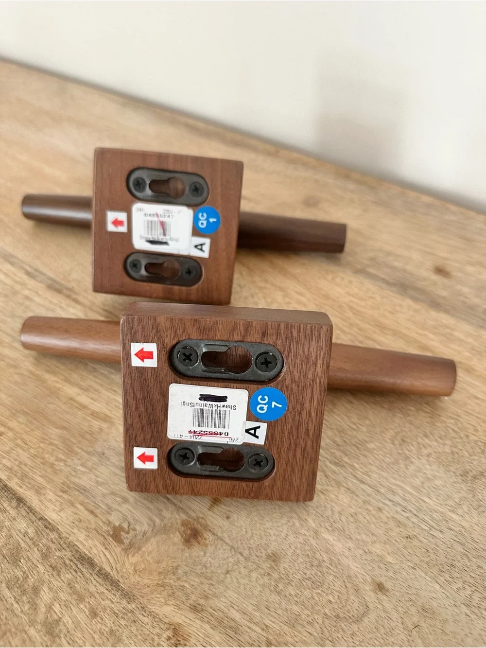 PAIR Rejuvenation Shaw Hook, Walnut, Single Wall Hooks